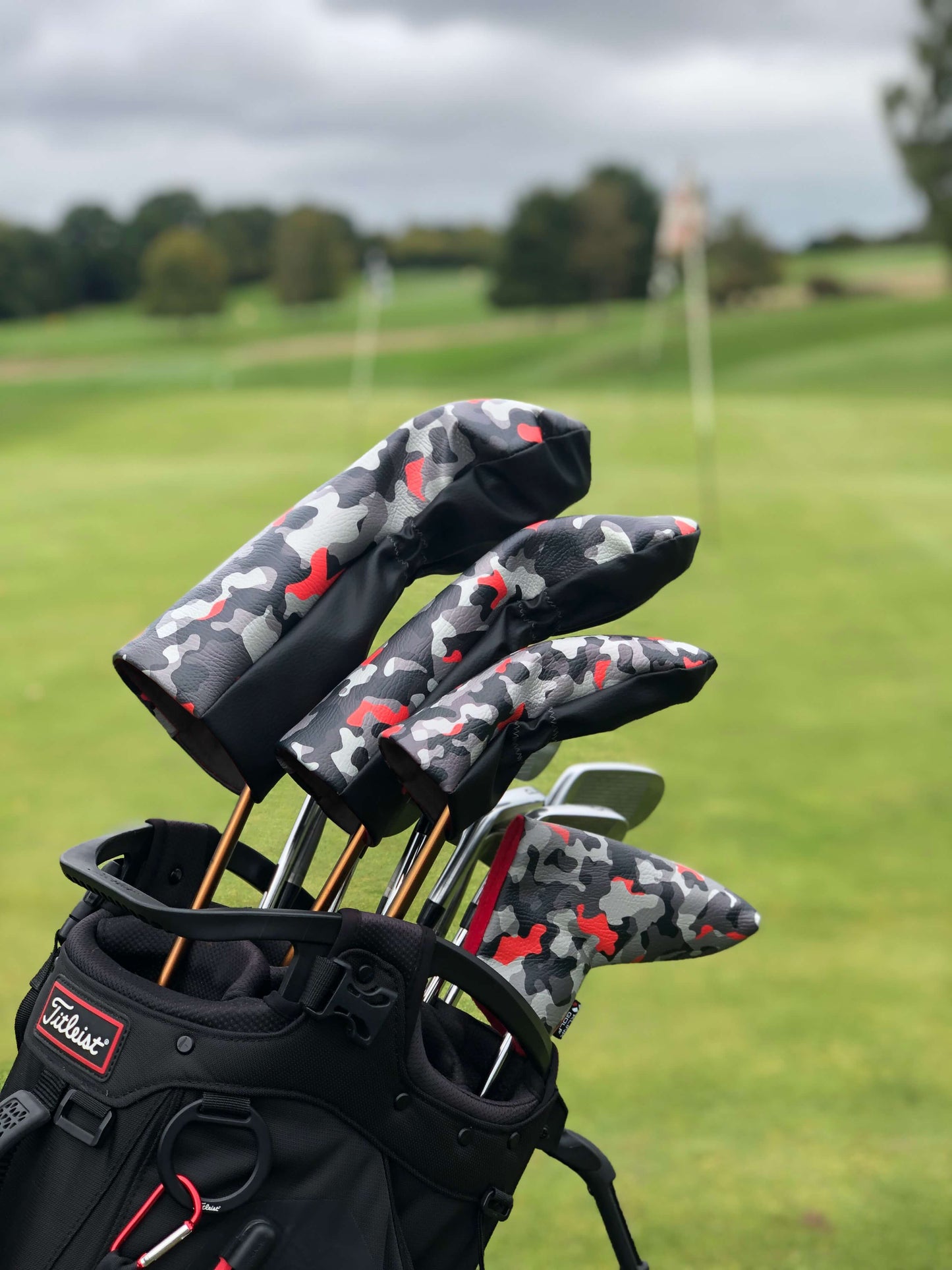 Black camo headcovers