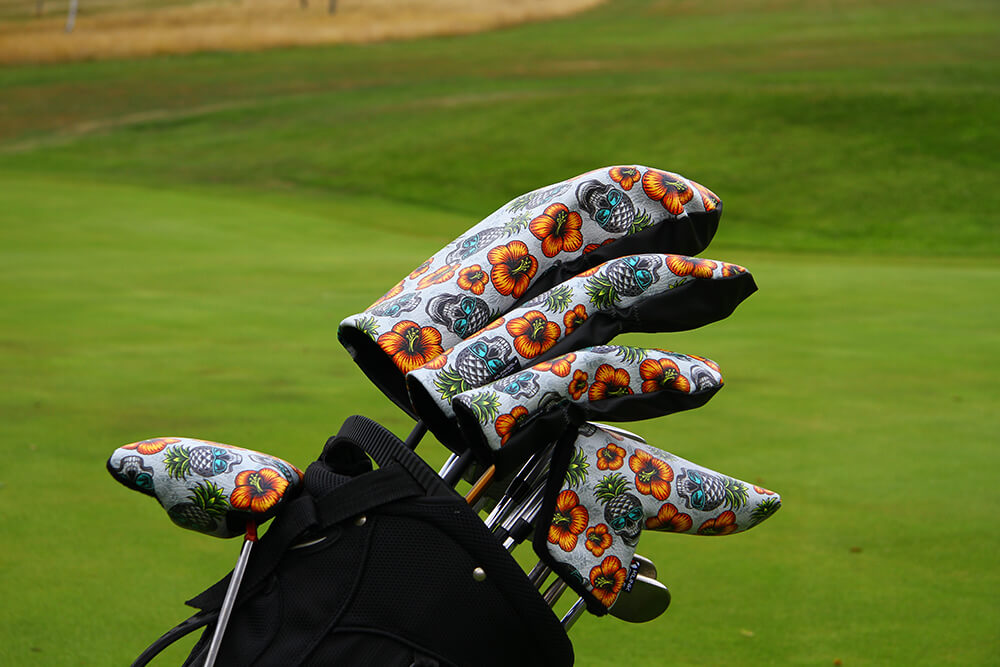 Light Pineapple Skull headcovers