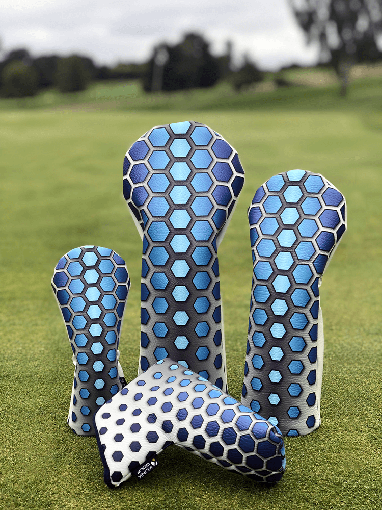 Blue hex headcovers