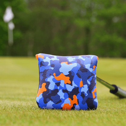 Blue camo mallet putter headcover