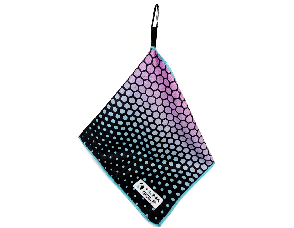 Negative hex golf towel