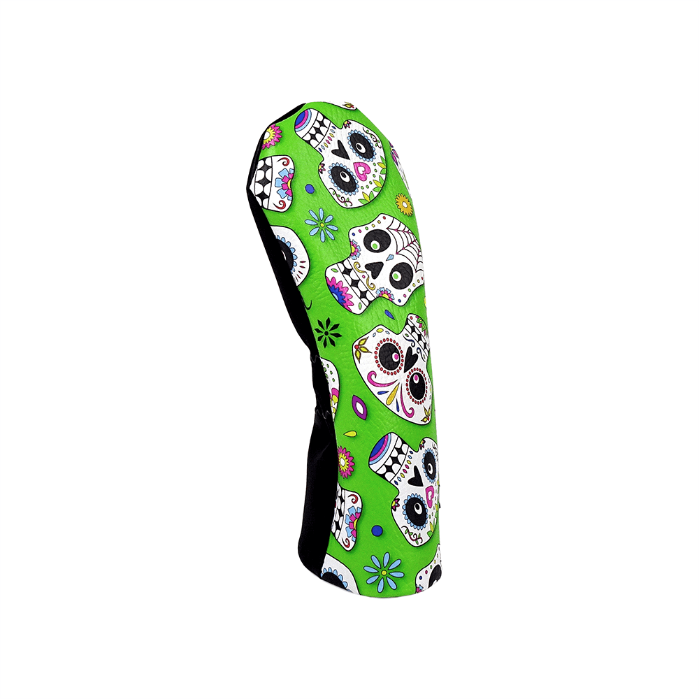 Green Skulls hybrid headcover