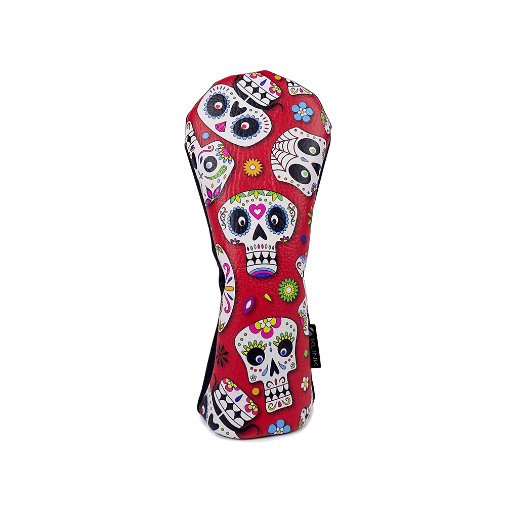 Red Skulls hybrid headcover