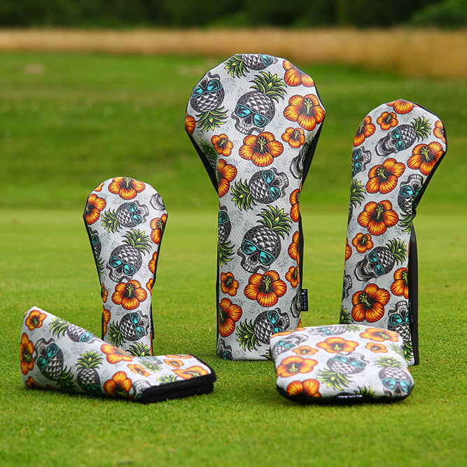 Light Pineapple Skull fairway headcover