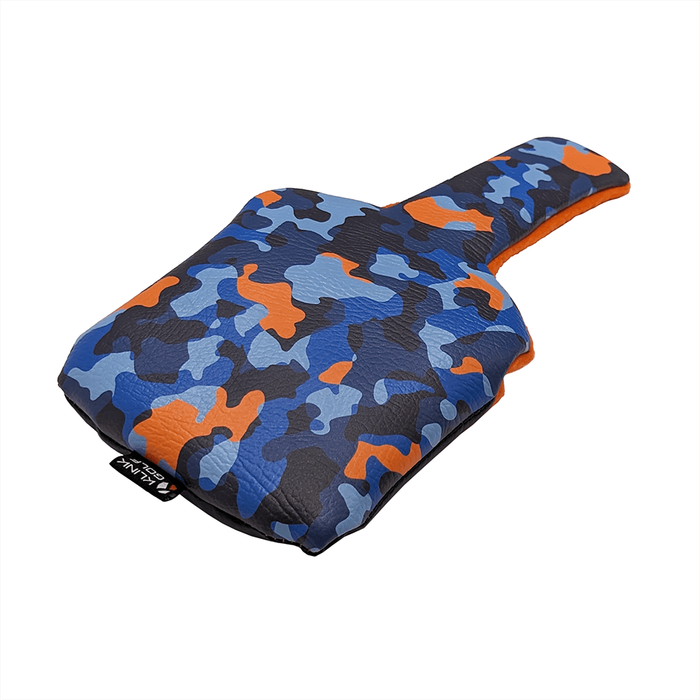 Blue camo mallet putter headcover