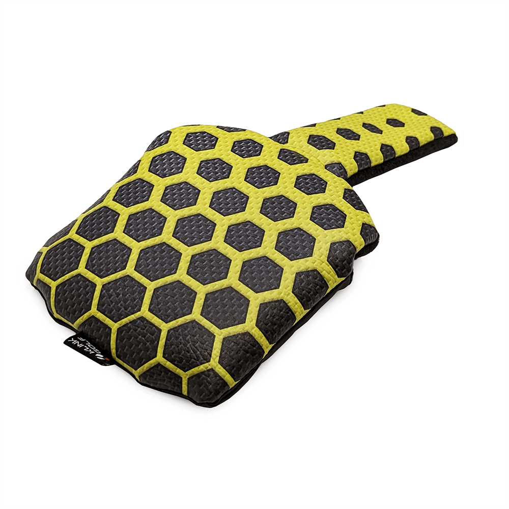 Yellow hex mallet putter headcover